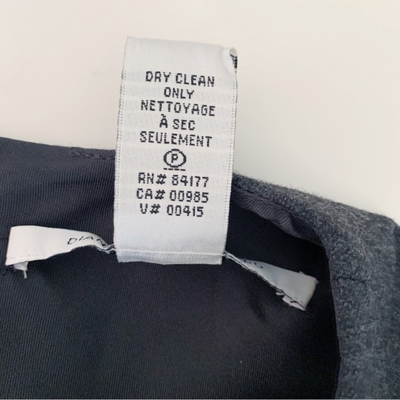 Diane Von Furstenberg Clean Lee Wool Sheath Dress 4 Grey Long Sleeve - Picture 7 of 8